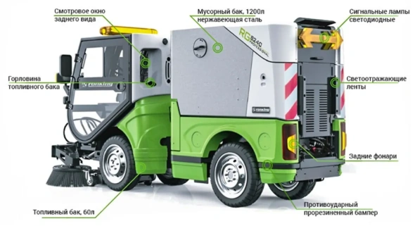Вакуумно-подметальная самоходная машина SMARTSWEEPER ВКМ-1500